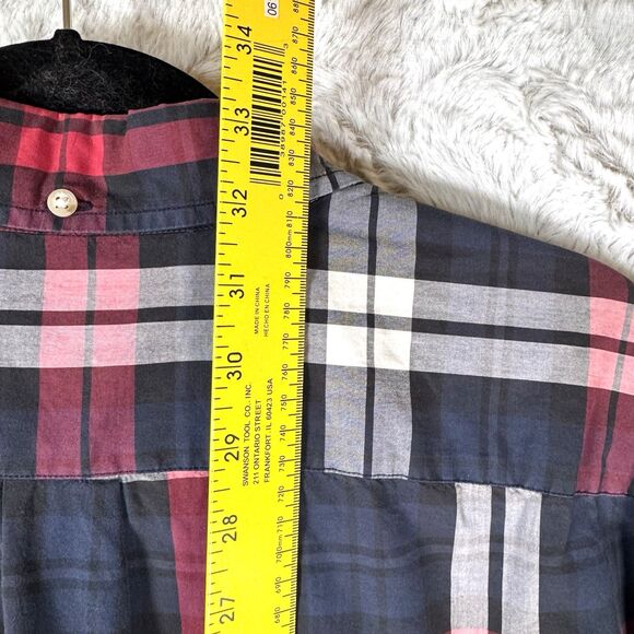 J Crew Shirt Mens XL Red White Blue Long Sleeve Pocket‎ Cotton Button-Down - Picture 10 of 10